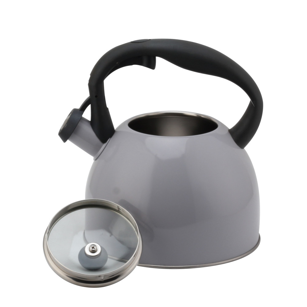 Fashionable S/S Whistling Kettle for Kitchen-Deep Gray — 3