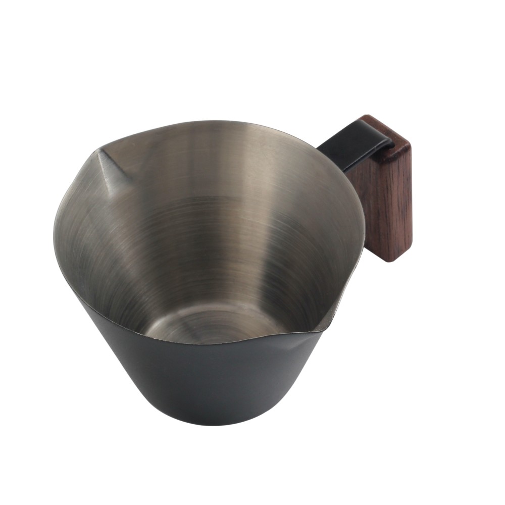 Double Spouts Stainless Steel Espresso Pouring Cup — product information