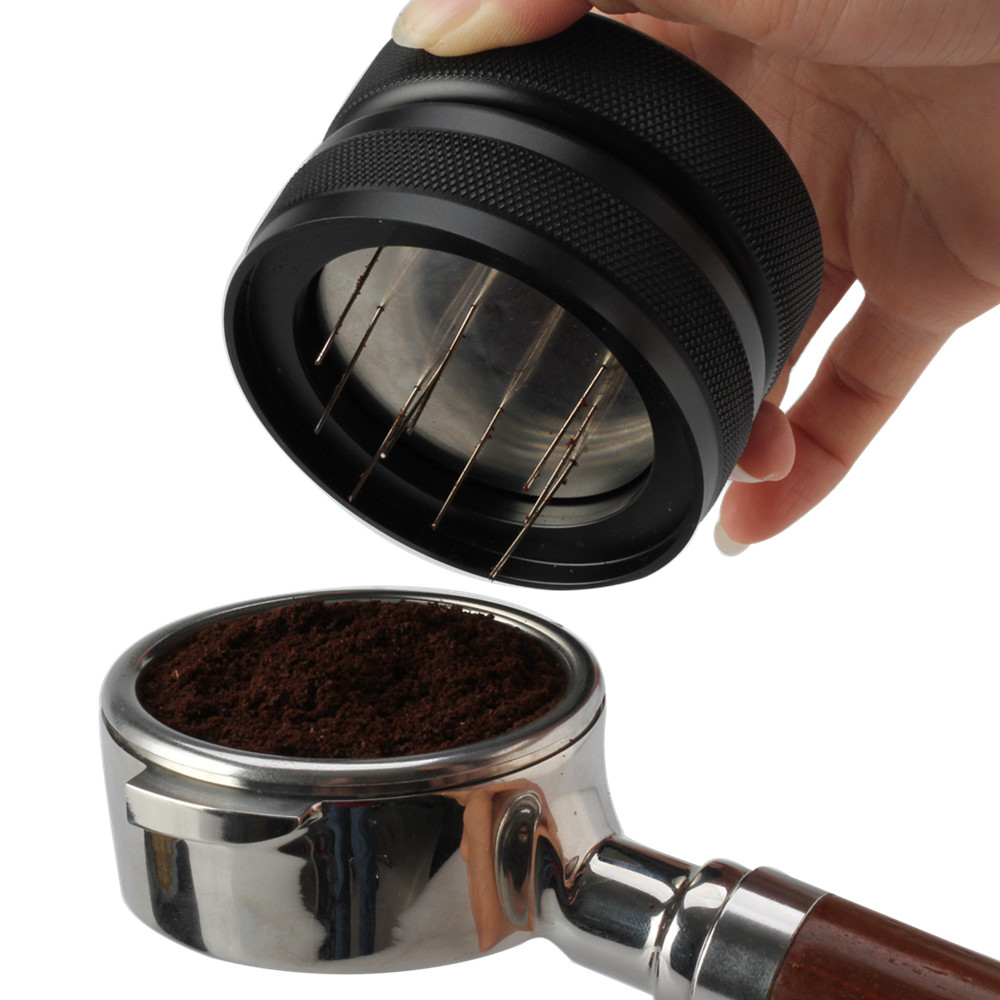 Stainless Steel Needle Coffee Stirring Distribution Tool With Base — product information