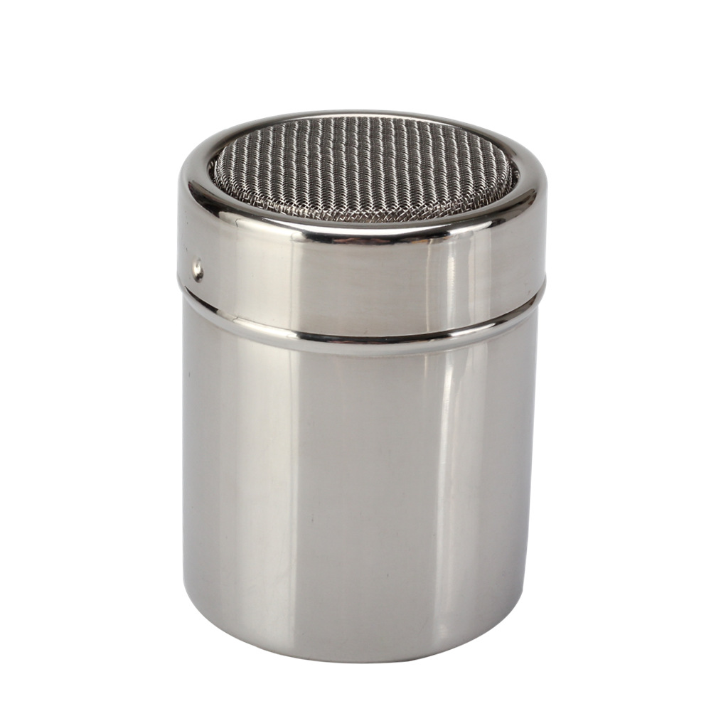 Stainless Steel Powder Shaker Mesh Chocolate Shaker Flour Coffee Sifter Jars — 5