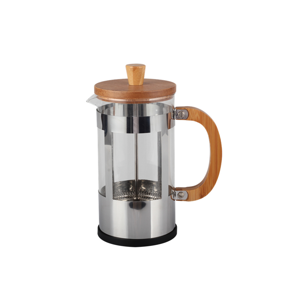 1000ml Stainless Steel Coffee Press With Bamboo Handle