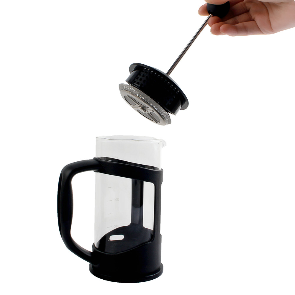 Borosilicate Glass Coffee Maker With Steel Plunger, Coffee Maker Press — product information
