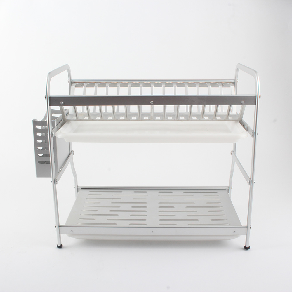 Multifunctional Dish Rack for Kitchen Counter, Anti-Rust Dish Drainers With Cutlery & Cup Holders — 5