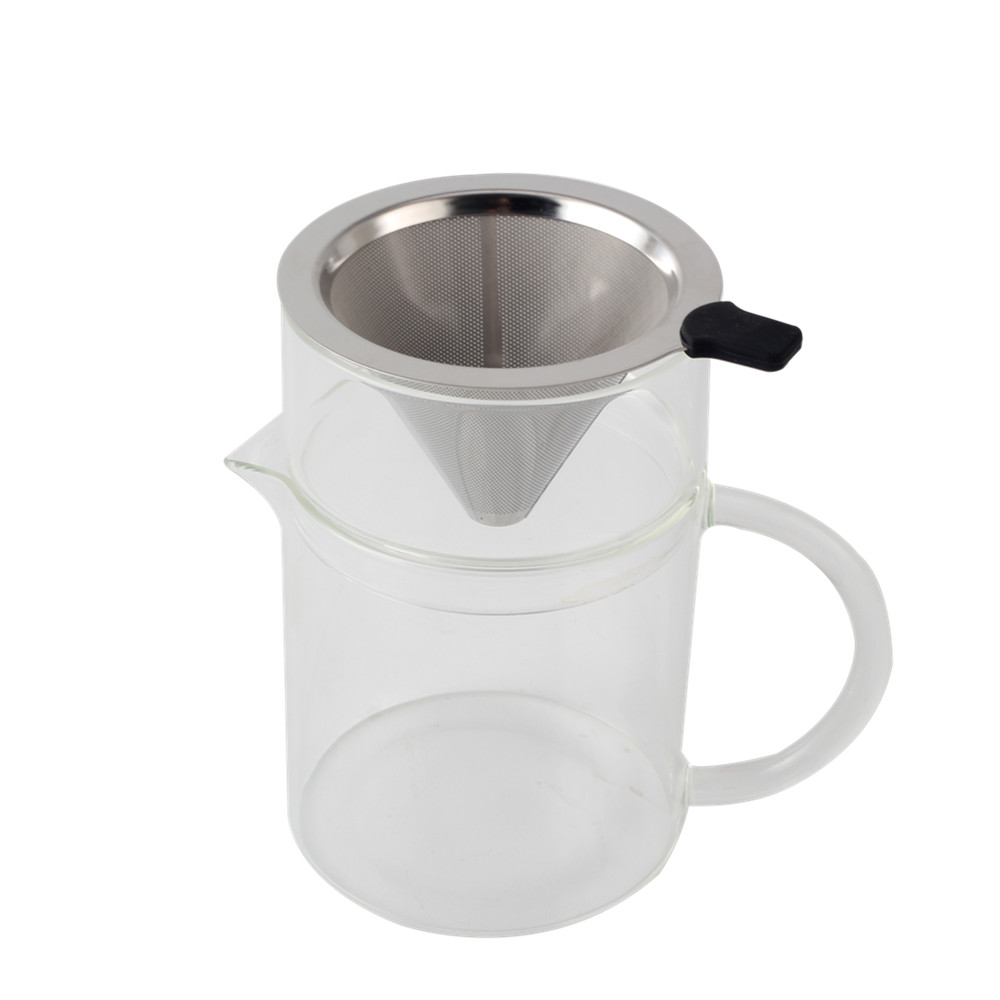 Pour Over Coffee Maker With Reusable Stainless Steel Filter