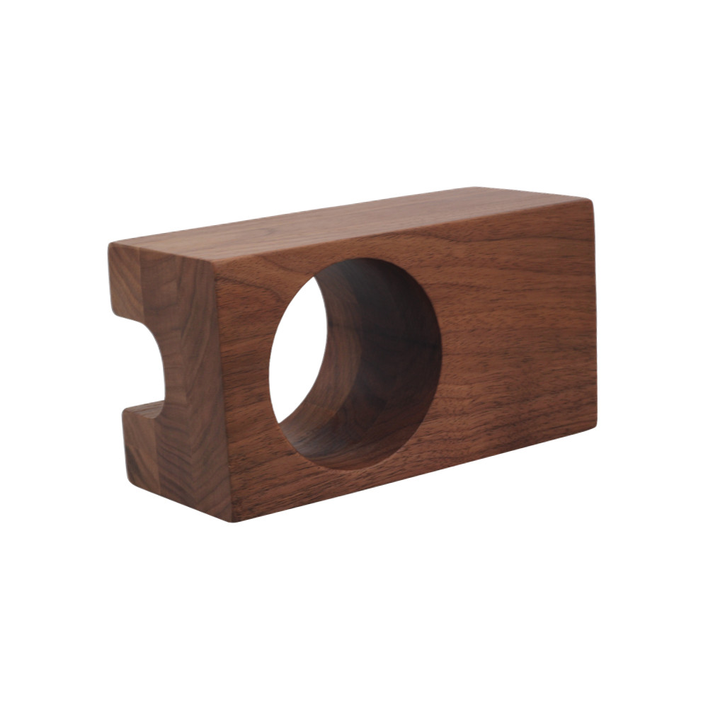Natural Walnut Wood Espresso Tamping Station for Portafilter And Tamper — 4