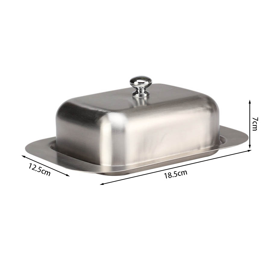 Stainless Steel Butter Dish With Lid — 5