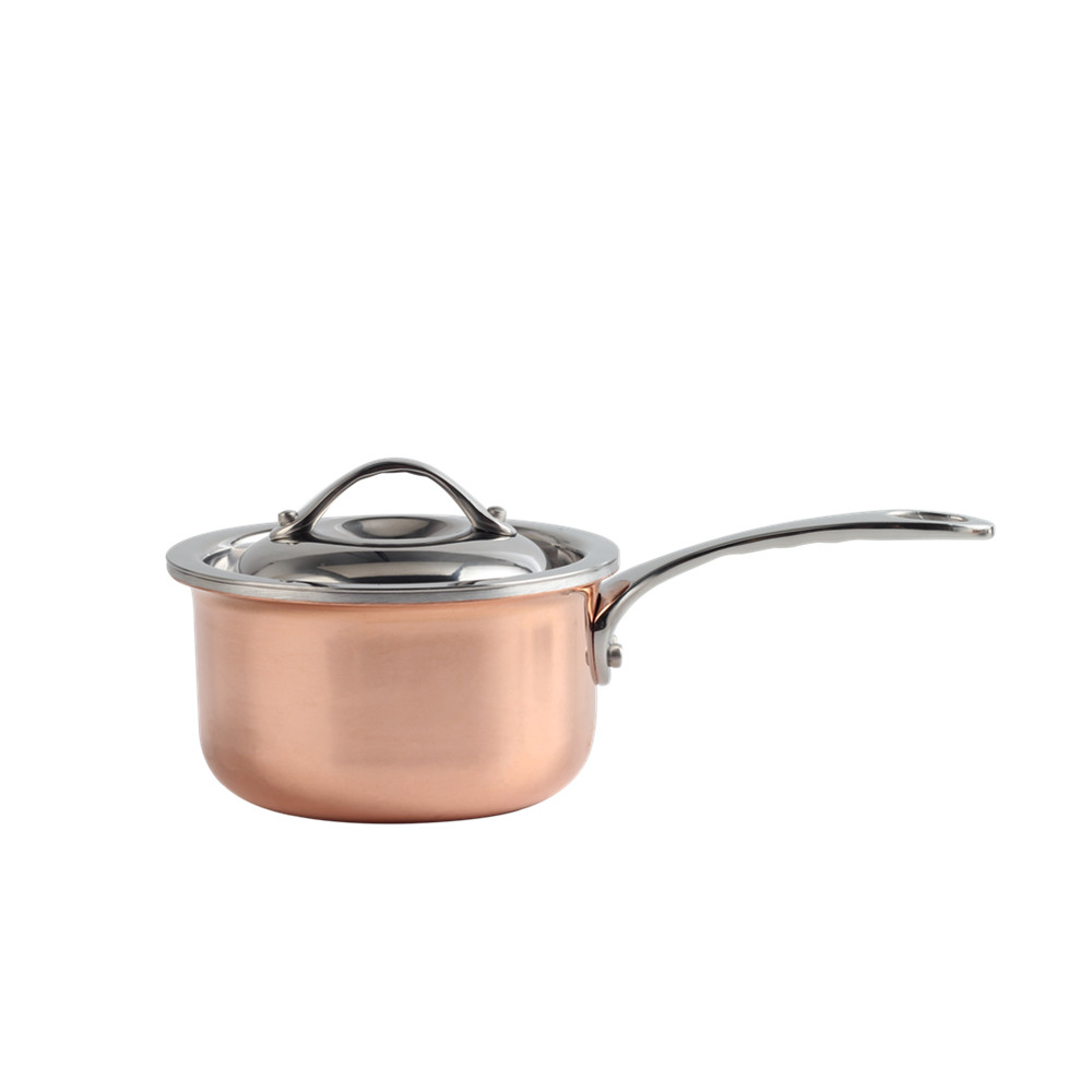 Tri-Ply Stainless Steel Mini Sauce Pot With Cover — product information