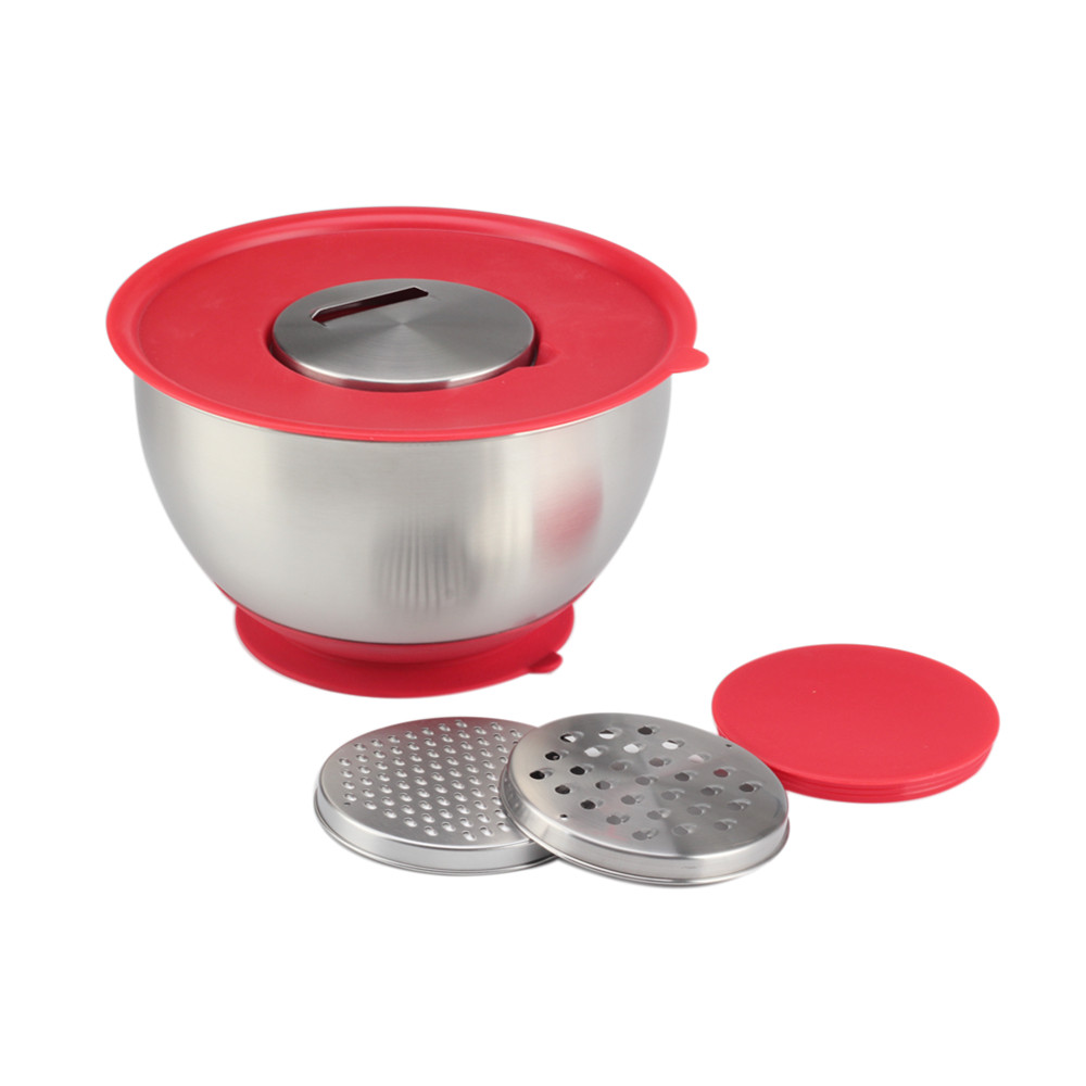 Stainless Steel Mixing Bowl With 3pcs Graters — product information