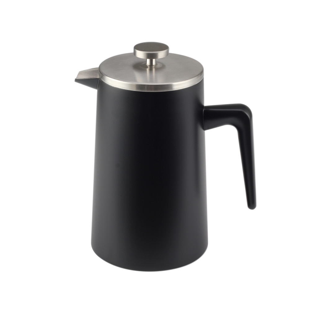 Matt Black Stylish French Press Coffee And Tea Maker — product information
