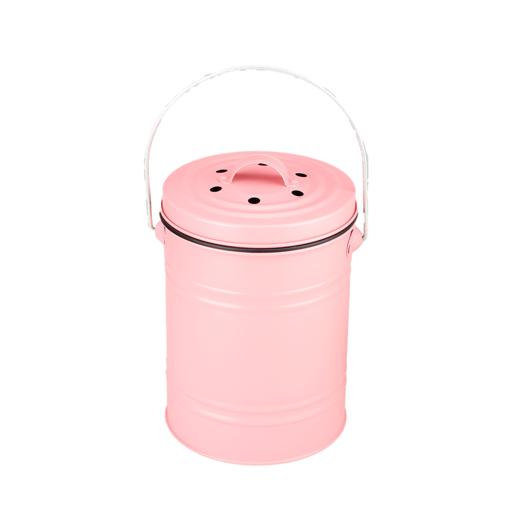 Indoor Multi-Color 0.8 Gallon Stainless Steel Compost Pail — product information