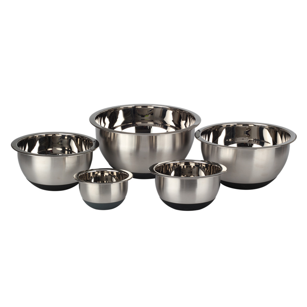 Easy-Grip, Stainless Steel Mixing Bowls for Baking, Cooking, Salad & Food Preparation