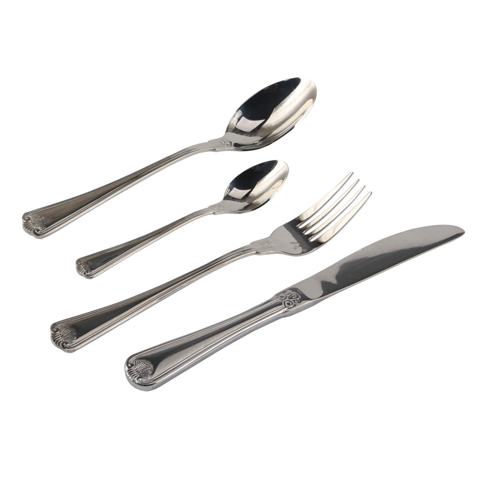 18/10 Stainless Steel, Silverware Set with Serving Utensils — 4