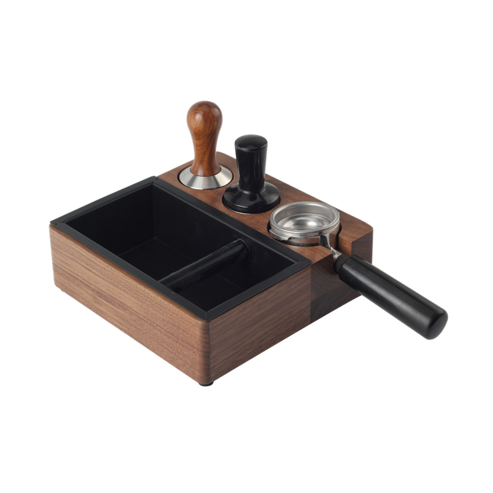 4 In 1 Wooden Knock Box, Portafilter Stand, Coffee Knock Box With Durable Knock Bar — product information