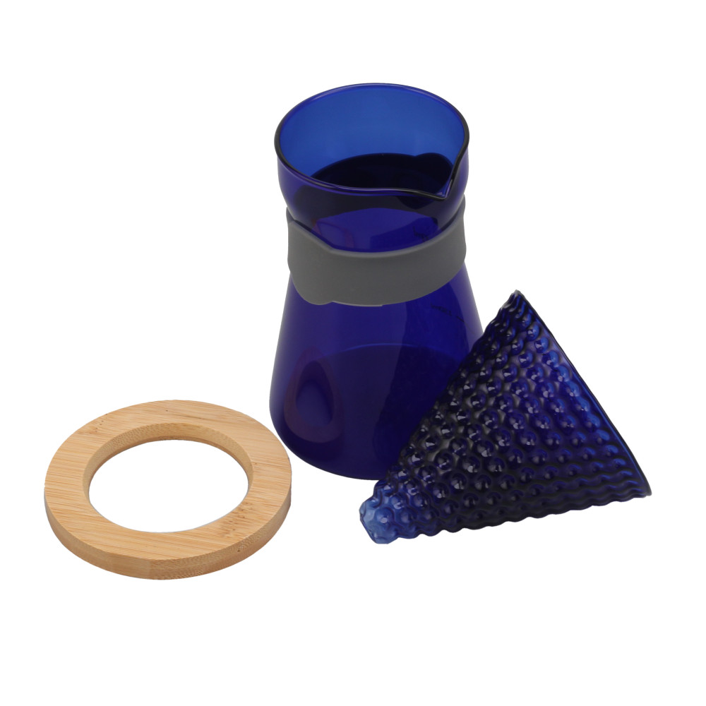 Coffee Dripper With Wood Collar, Drip Coffee Brewer Pour Over Set — product information