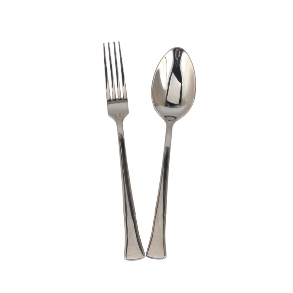 Heavy Duty Stainless Steel Flatware Utensils Cutlery Set, Mirror Polished 2pcs