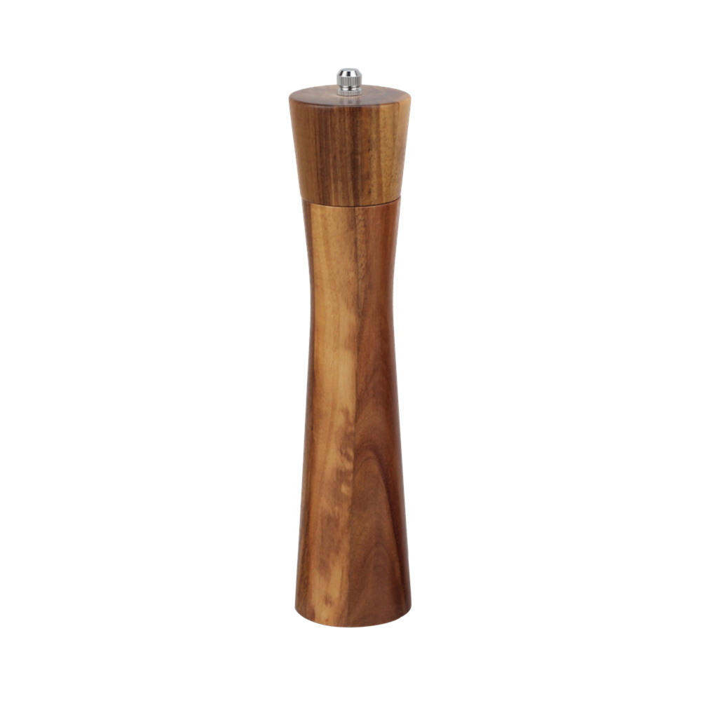 Wooden Salt And Pepper Grinder, Refillable Salt & Pepper Mills Adjust for Customized Coarseness