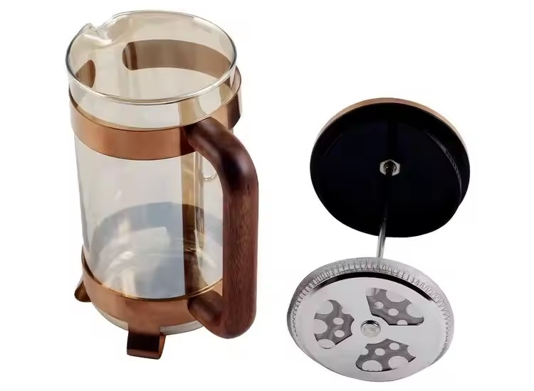 Wood Handle Glass Coffee French Press — 7