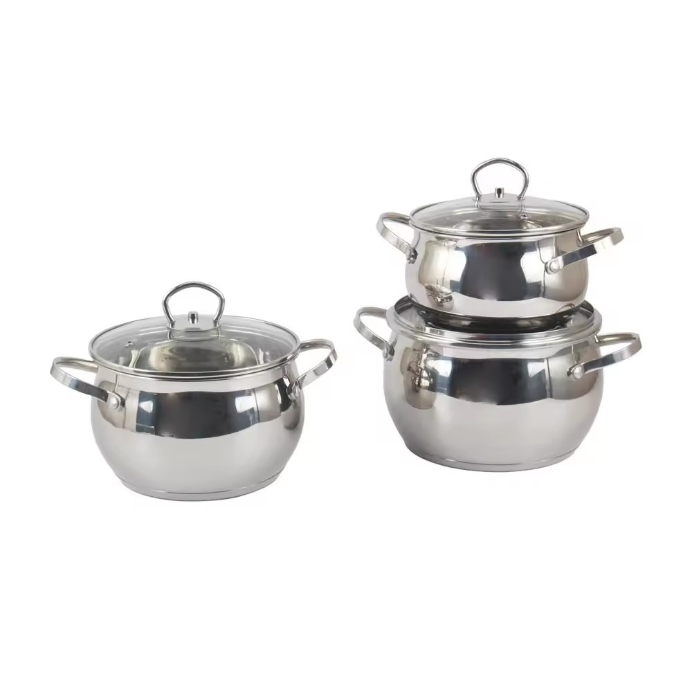 Stainless Steel Casserole With Glass Lid — 5