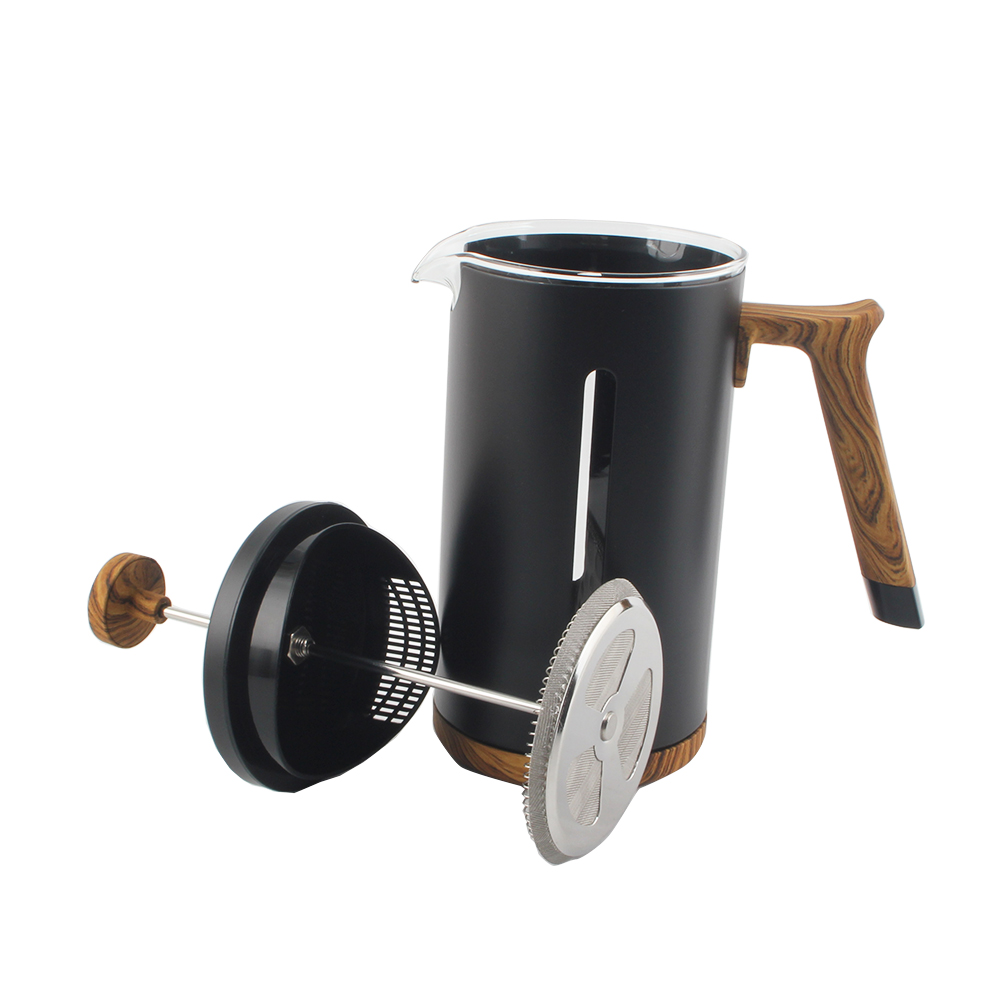 Stainless Steel Filter, Heat Resistant Borosilicate Glass, Coffee Brewer Tea Press — 6