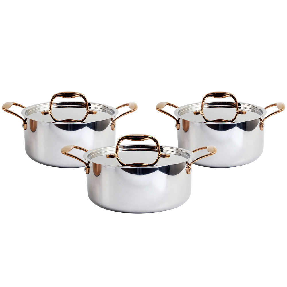 Whole-Clad Tri-Ply Stainless Steel Induction Cookware Set — 2
