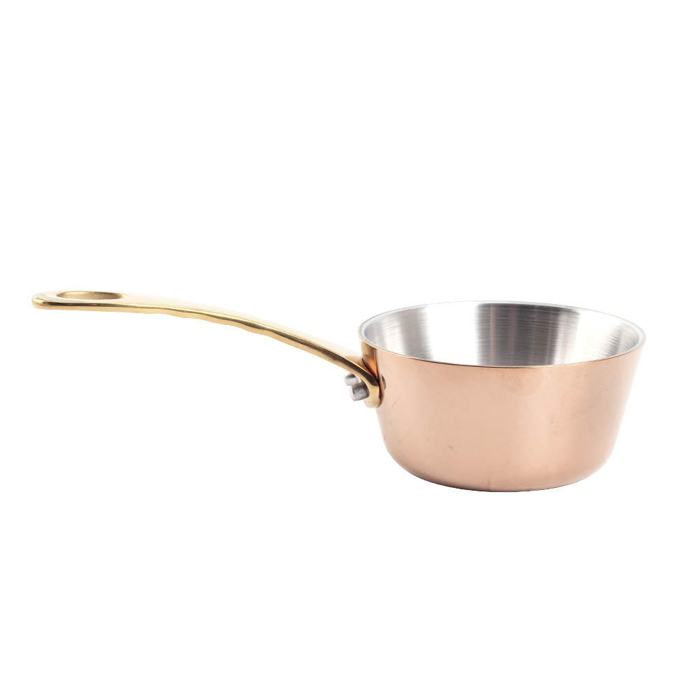 Tri-Ply Stainless Steel Mini Sauce Pan With Golden Handle — product information