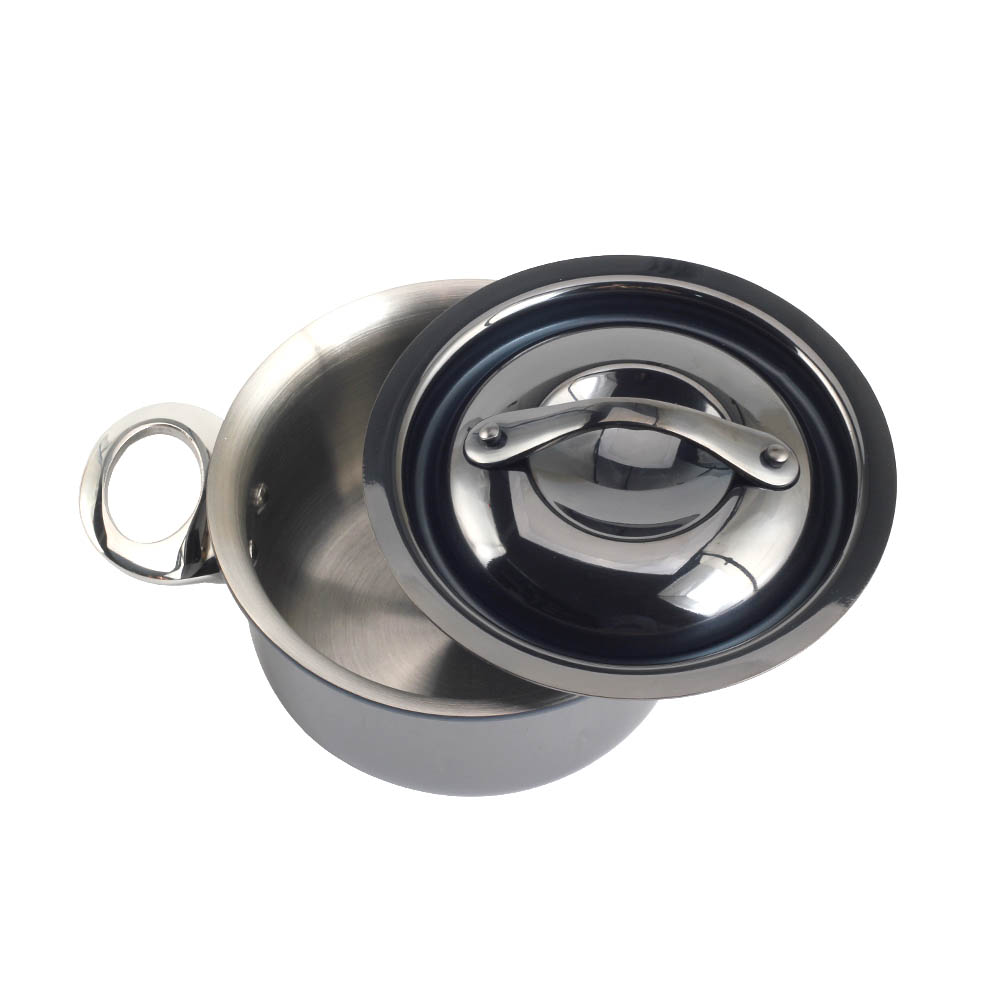 Gun Black Stainless Steel Tri-Ply Mini Sauce Pot — 6