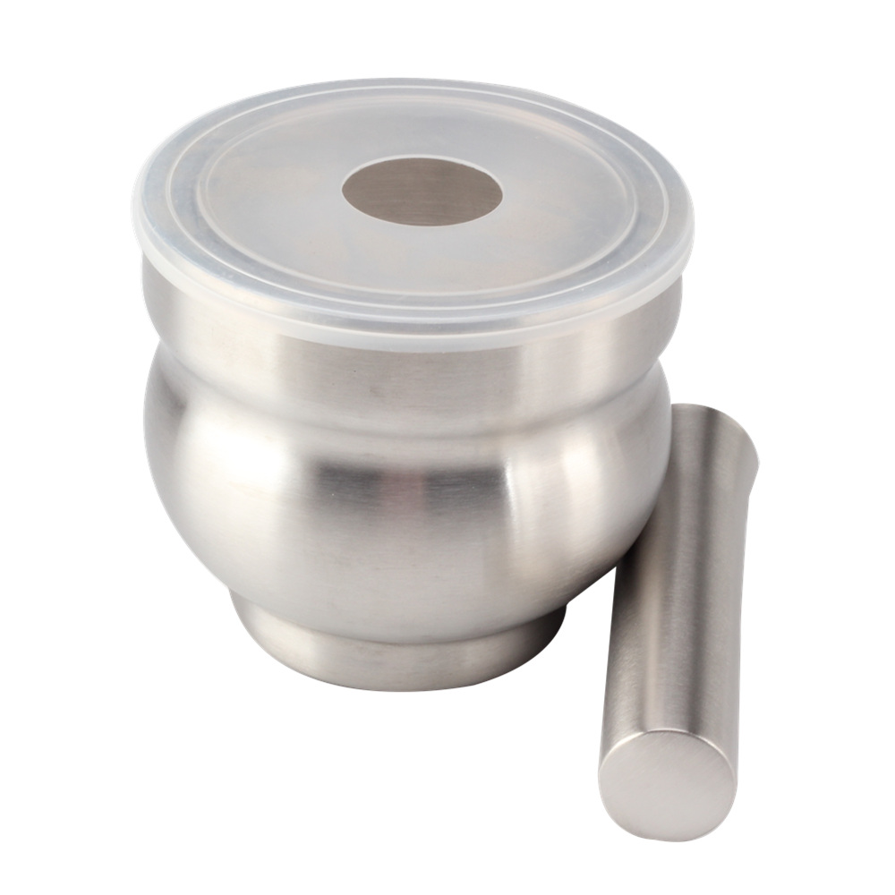 304 Food Grade Stainless Steel Mortar and Pestle Medicine Grinder Set — 3