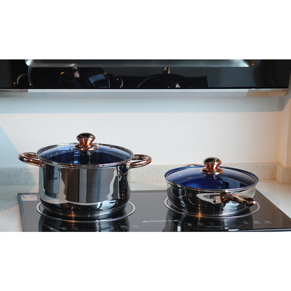 12pcs Non-Stick Cookware Setwith Golden Handle — 5