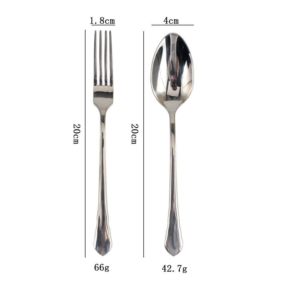 2-Piece 18/10 Stainless Steel Flatware Set(silver plated with gold accents) — product information