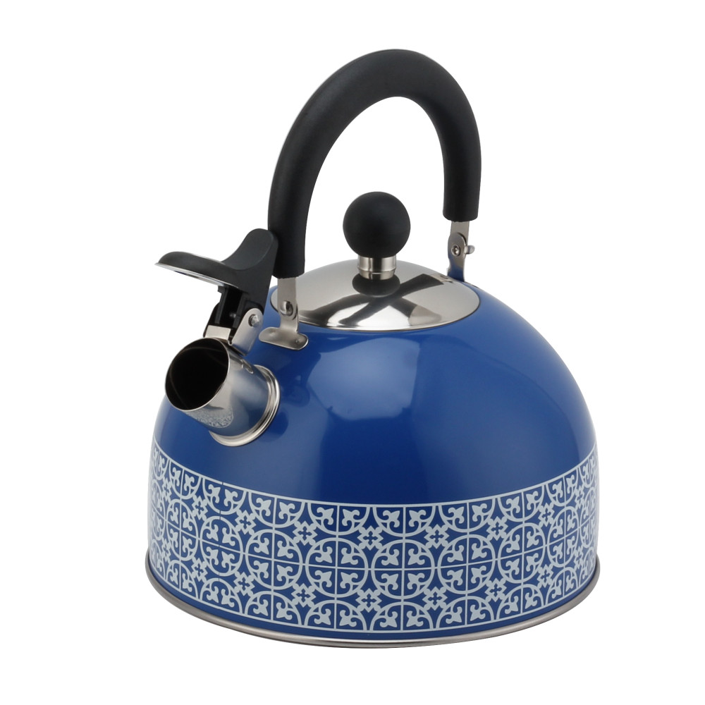 Patterned Stainless Steel Tea Kettle With Whistling Sound — product information