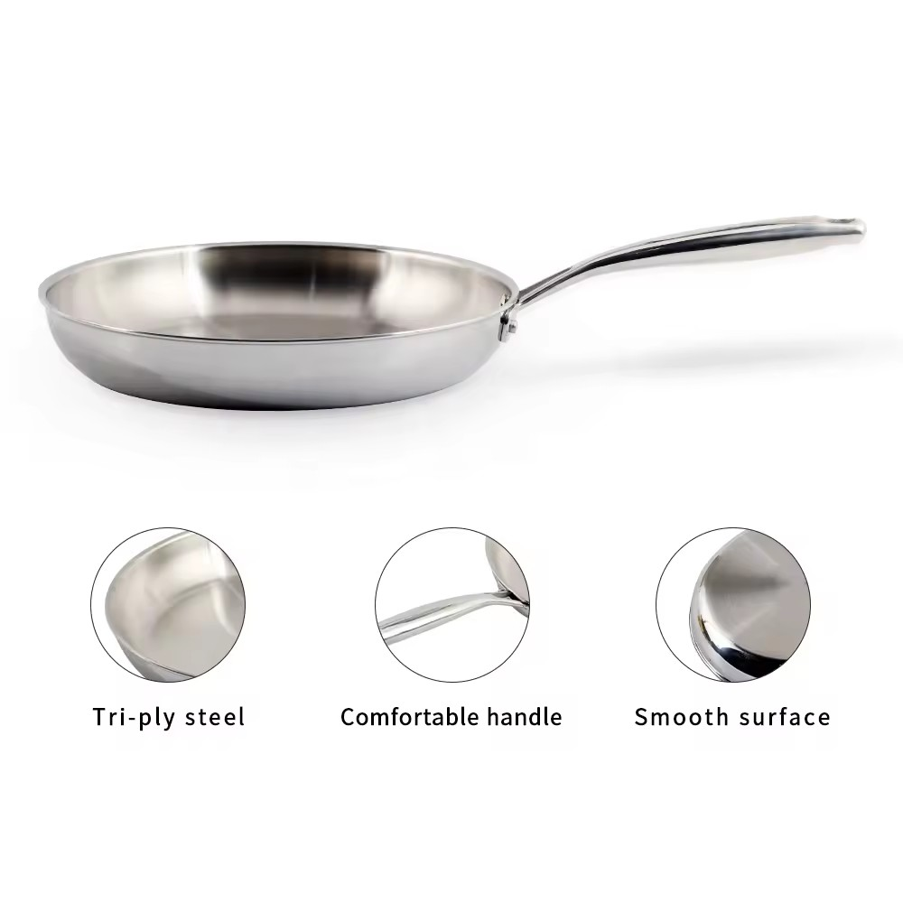 3-Ply Stainless Steel Frying Pan — product information