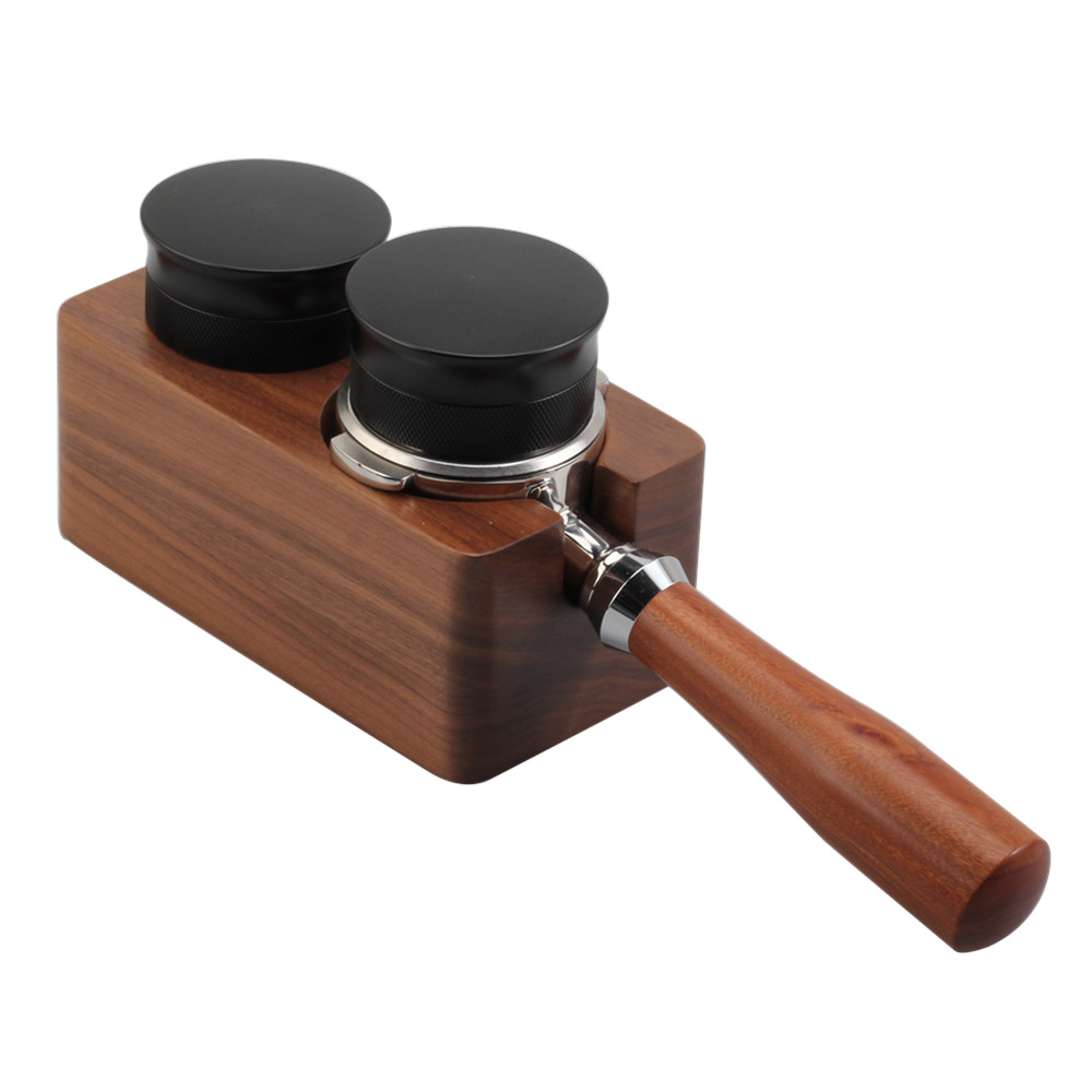 Tamper Holder Portafilter Stand Walnut Espresso Tamper Station for Home Bar Cafe — product information