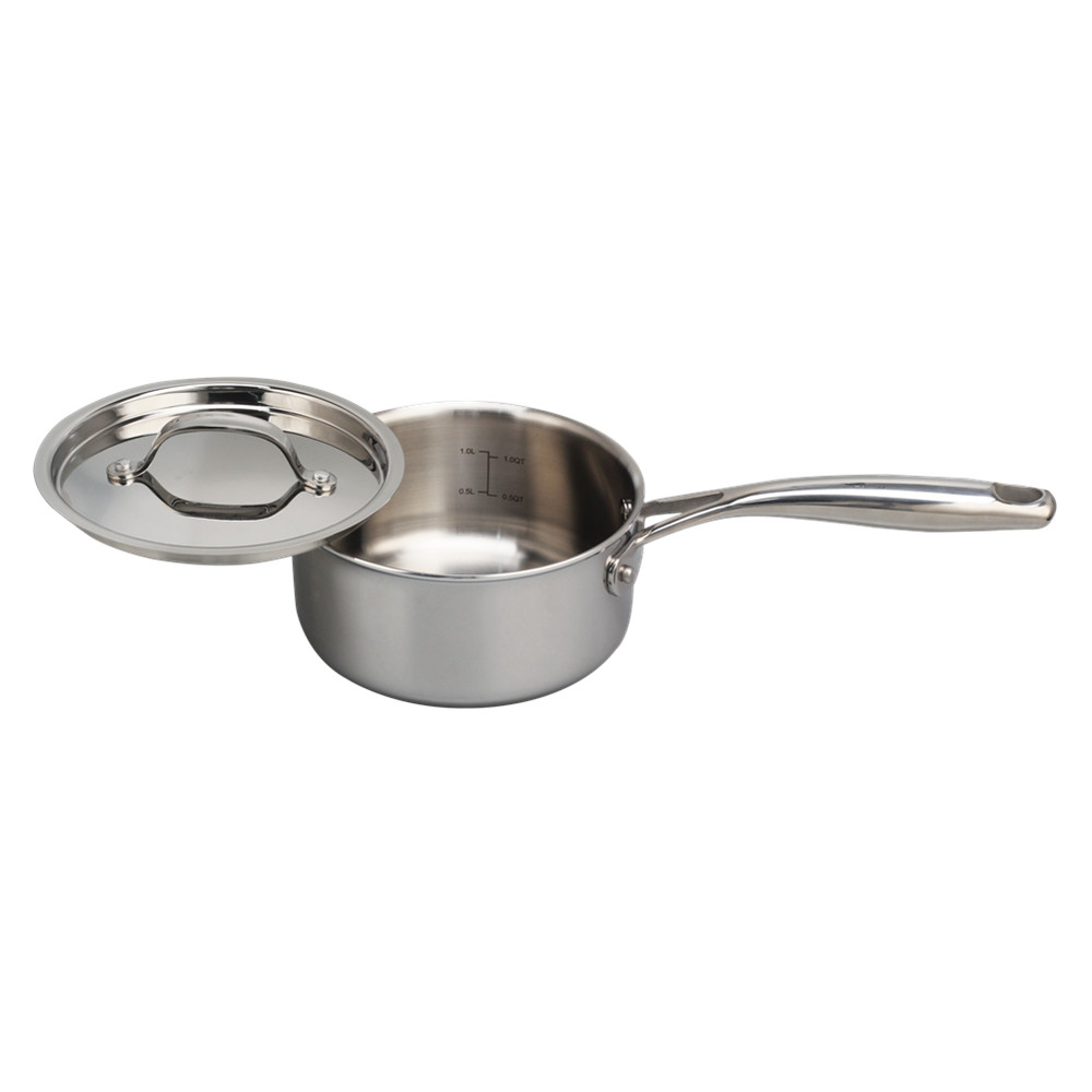 Whole-Clad Tri-Ply Stainless Steel Saucepan With Lid — 4