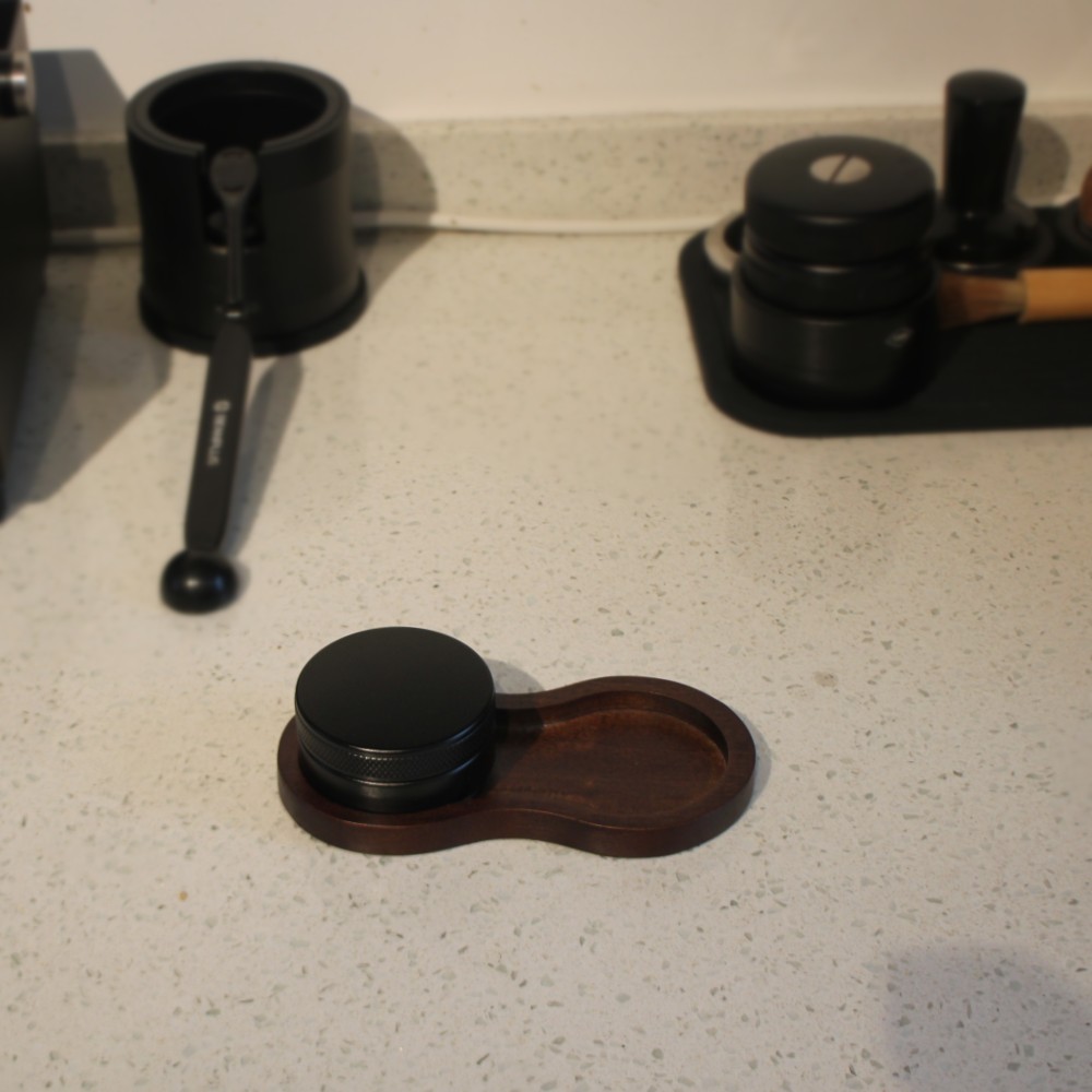 Walnut Coffee Tamper Holder, Coffee Portafilters Stand — 6