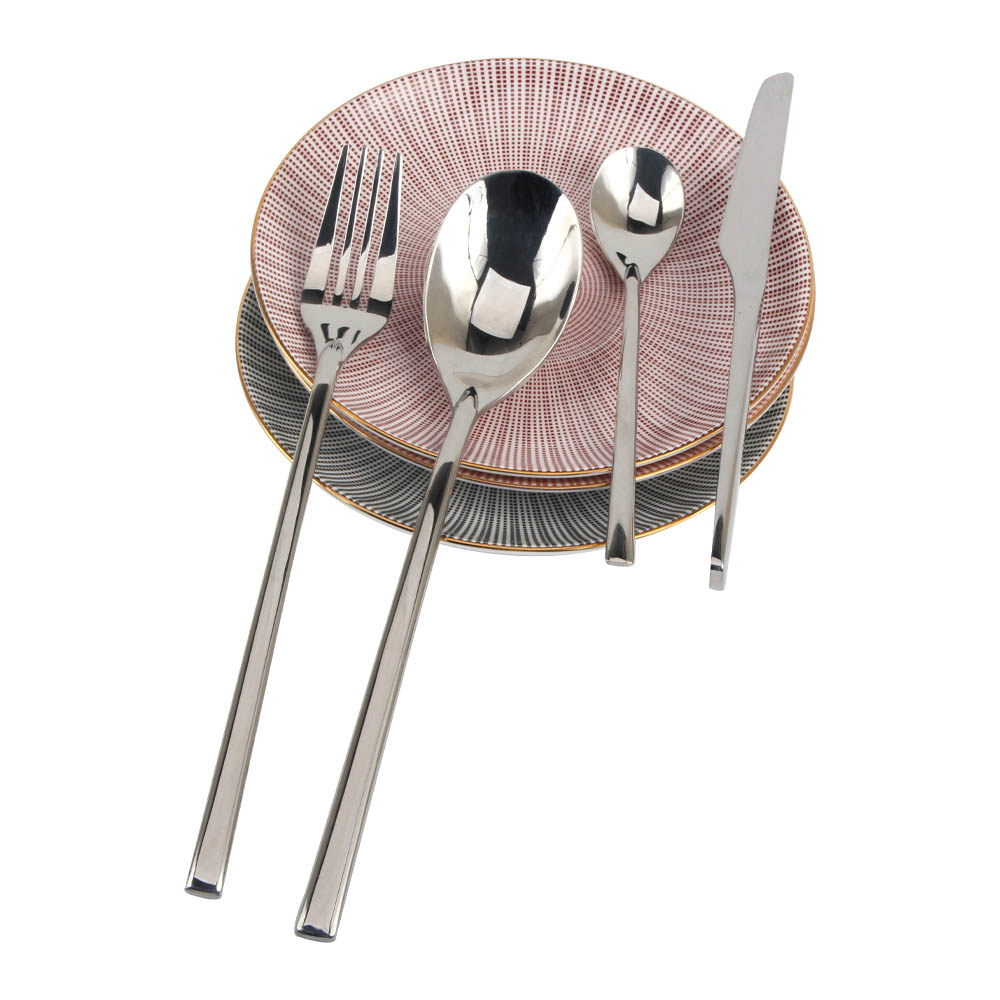 Tableware Include Forks Spoons Knives for Home Restaurant, Beaded Handle, Dishwasher Safe — 10
