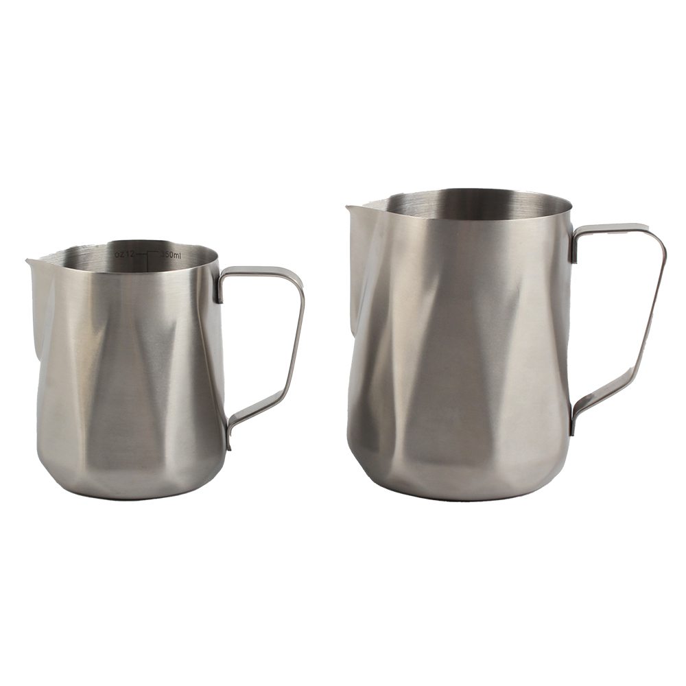 Modern Espresso Milk Frothing Pitcher, Stainless Steel Coffee Milk Jug — 6