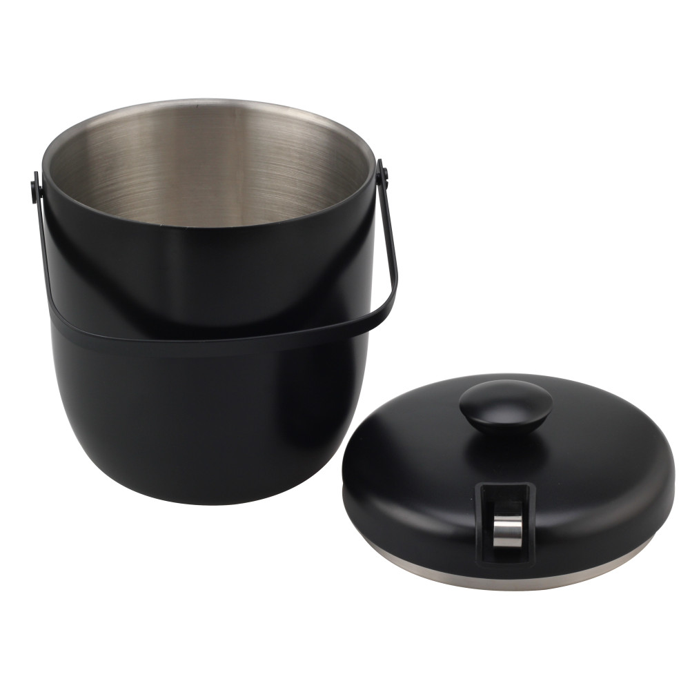 Blace Color, Ice Bucket, Stainless Steel Ice Bucket, Double Walled — 5