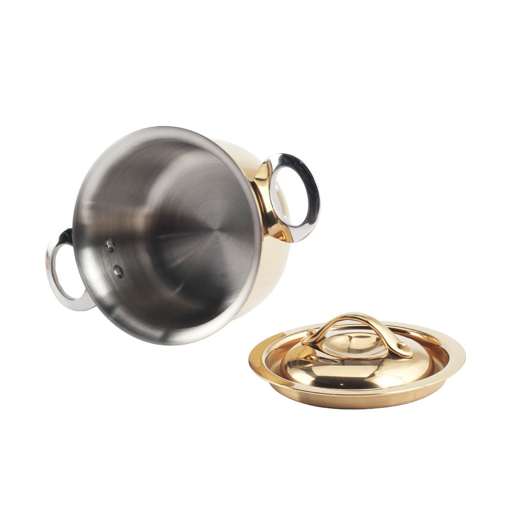 Gold Stainless Steel Tri-Ply Mini Sauce Pot — 4