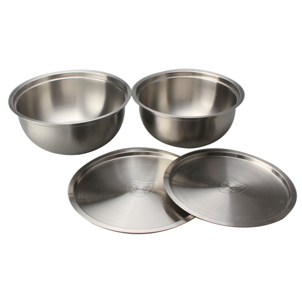 Stainless Steel Nesting Bowls With Lids — product information