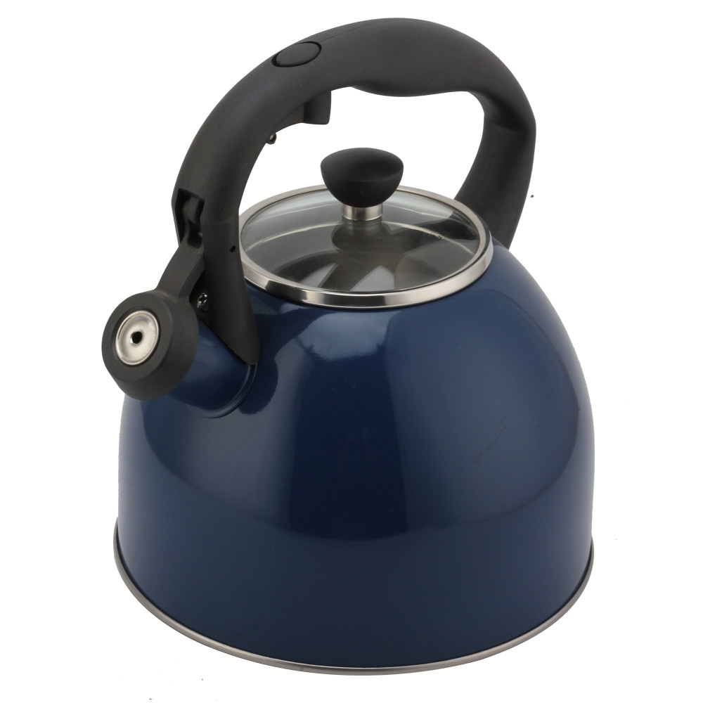 Fashionable S/S Whistling Kettle for Kitchen-Deep Blue — 3