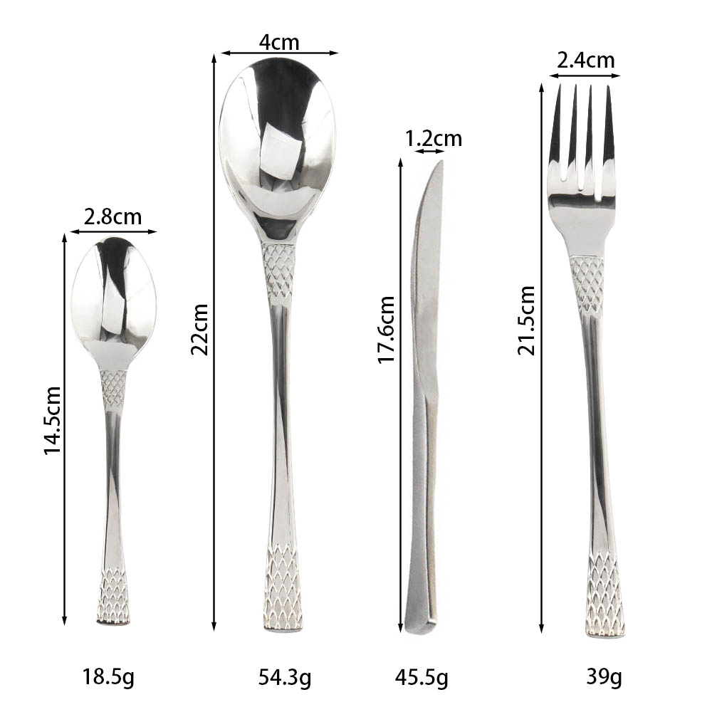 Stainless Steel Tableware Cutlery Set for Home Restaurant Party Include Forks Spoons Knives, Mirror Polished Tableware Set — product information