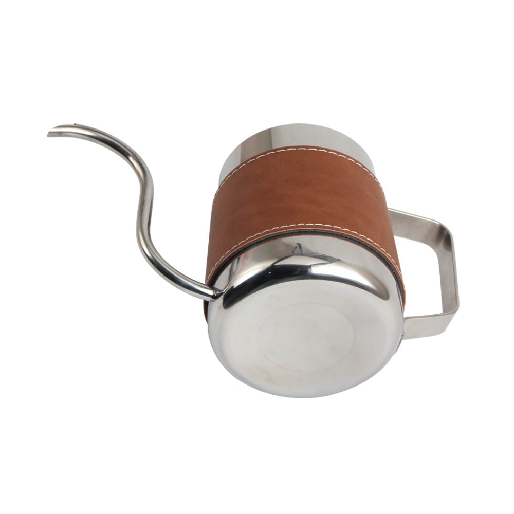 Stainless Steel Kettle With Leather Cover — product information