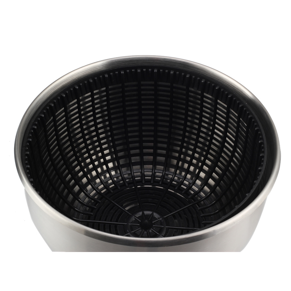 4.5qt Stainless Steel Salad Spinner, Quick And Easy Lettuce Spinner — 5