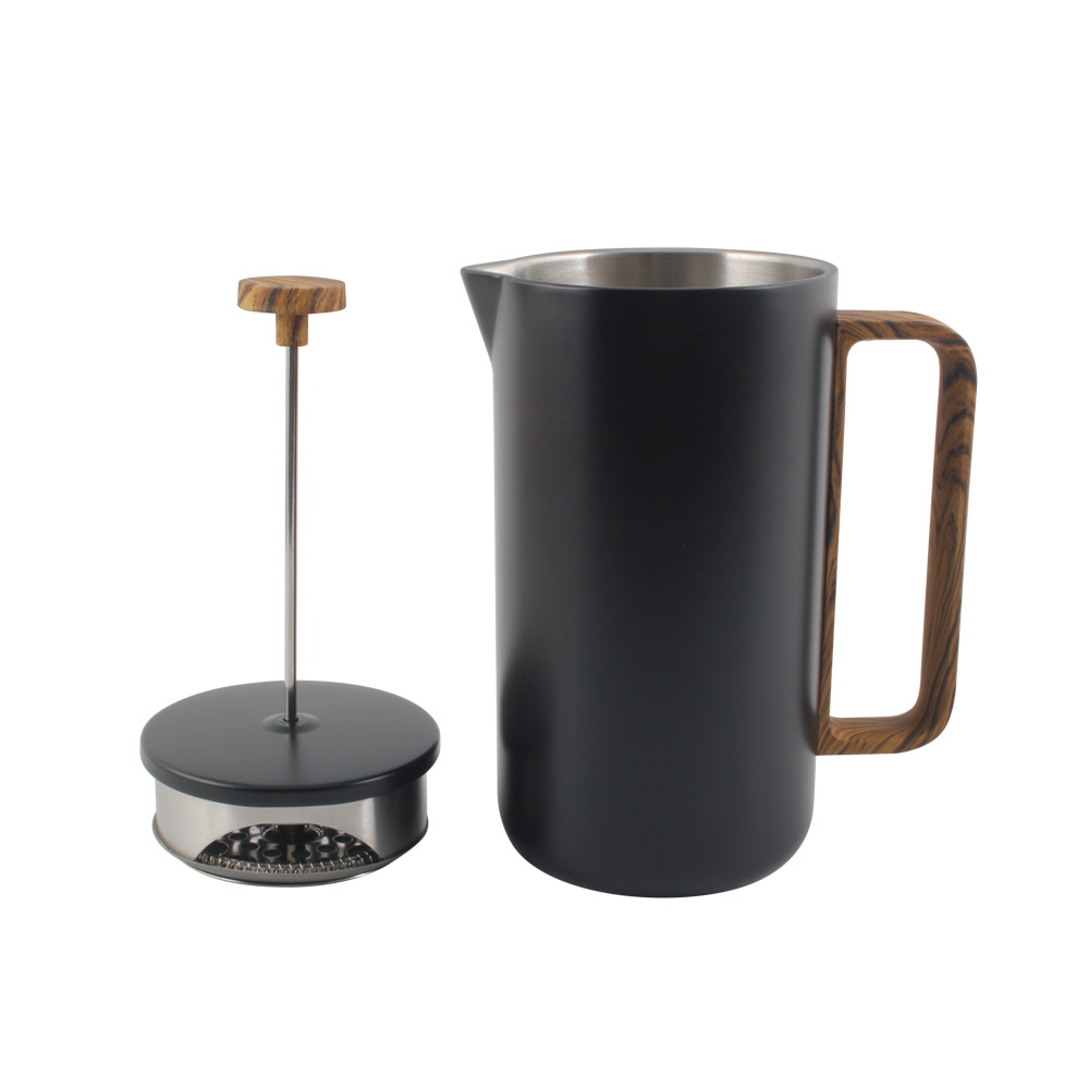 Large Insulated Stainless Steel 304 Coffee Press With Double Wall & 4-Level Filtration System — 4