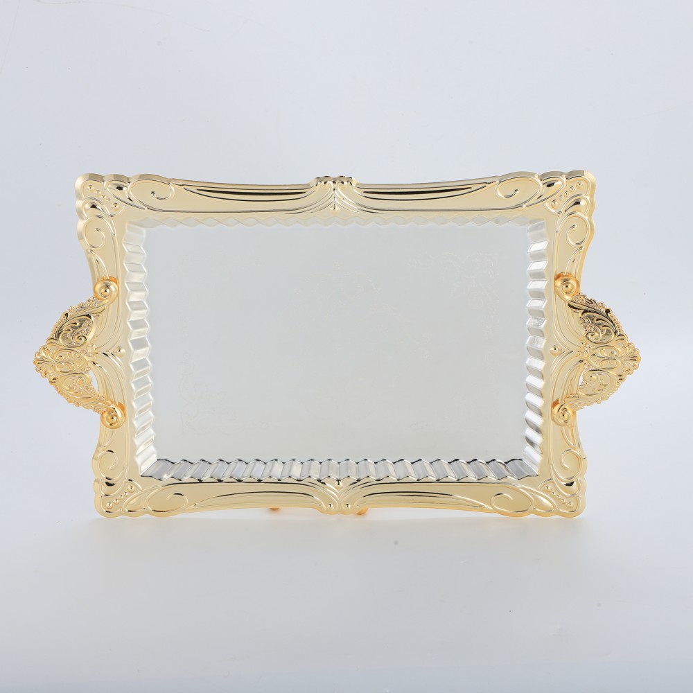 Elegant Metal Serving Tray for Home Cafe — 5
