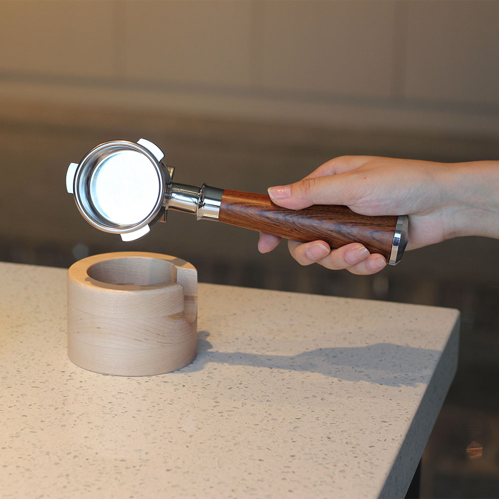 Double Spout Portafilter With Basket 3 Ears — product information