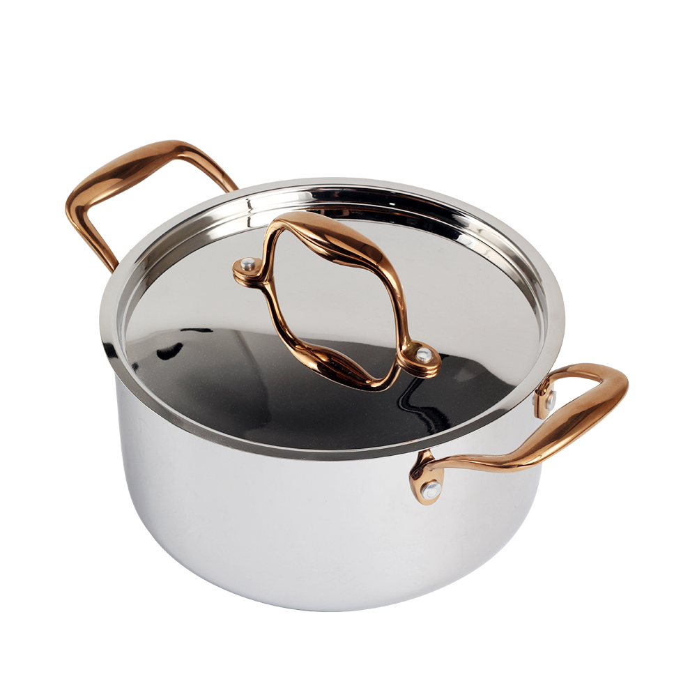 Whole-Clad Tri-Ply Stainless Steel Induction Stock Pot — 4