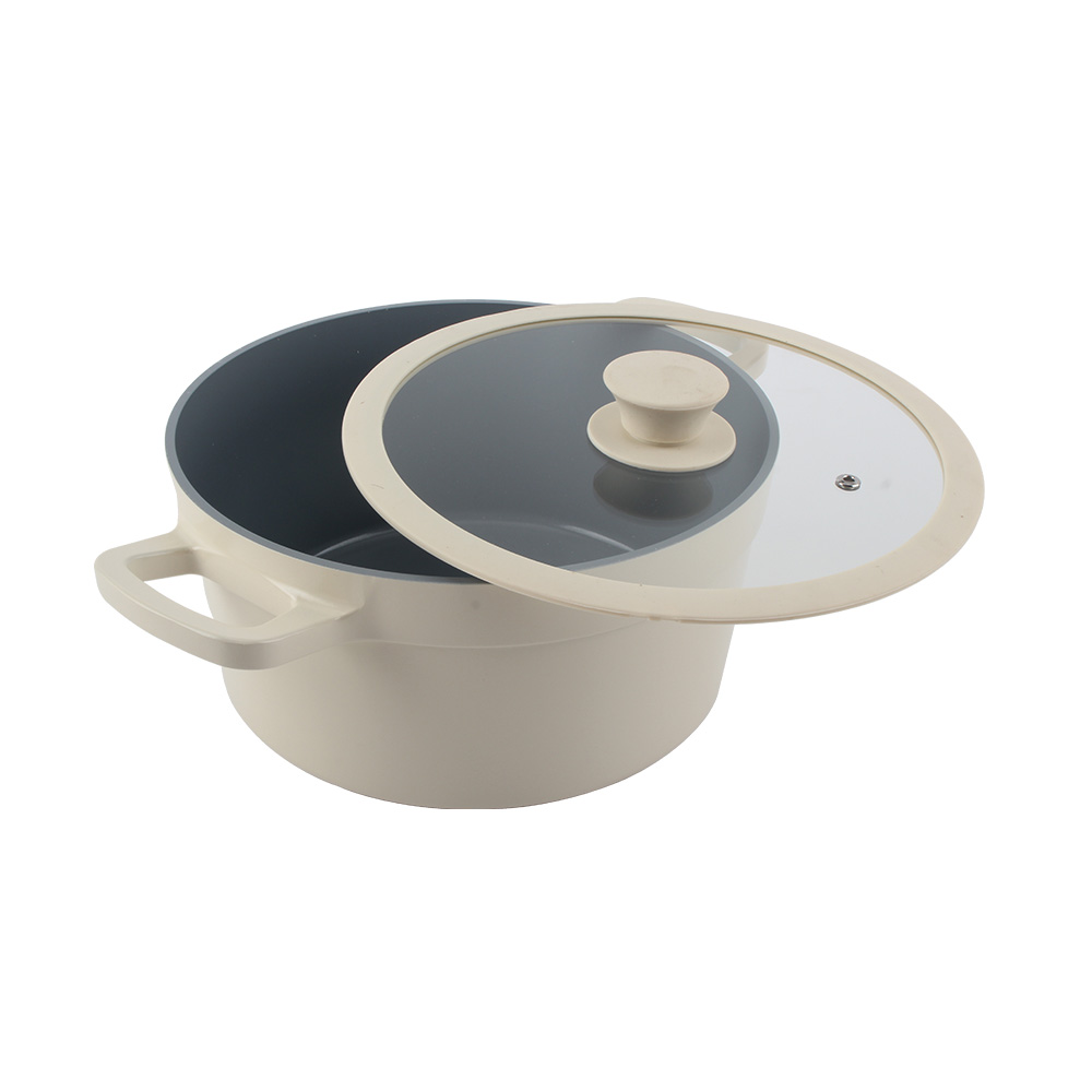 Nonstick Aluminum Alloy Soup Pot, Cookware Pot Set With Glass Lid — product information
