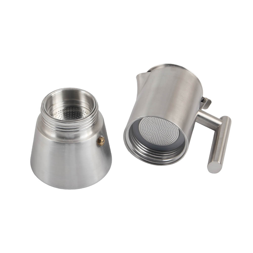 Matt Finish Stainless Steel Moka Pot — 5