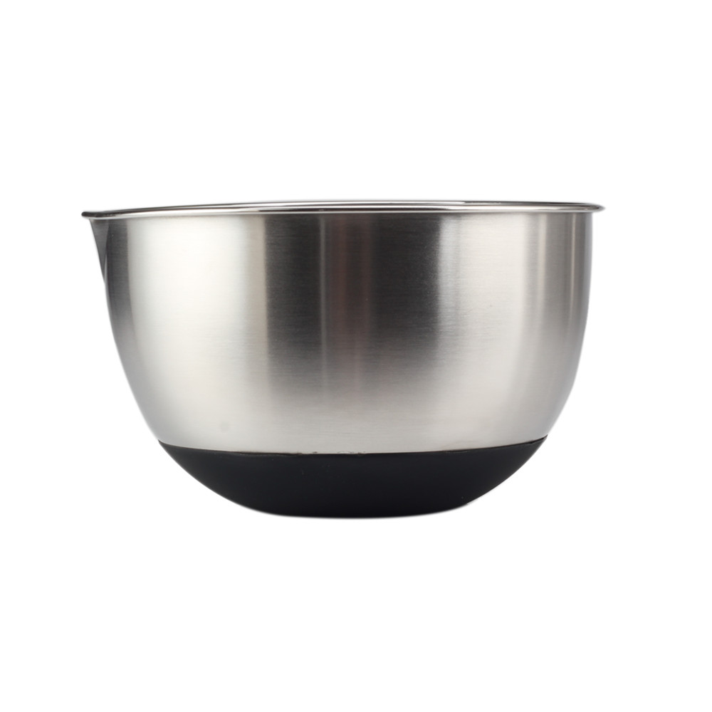 Set Of 3 Stainless Steel Mixing Bowls, Non Slip Silicone Base Bowls — product information
